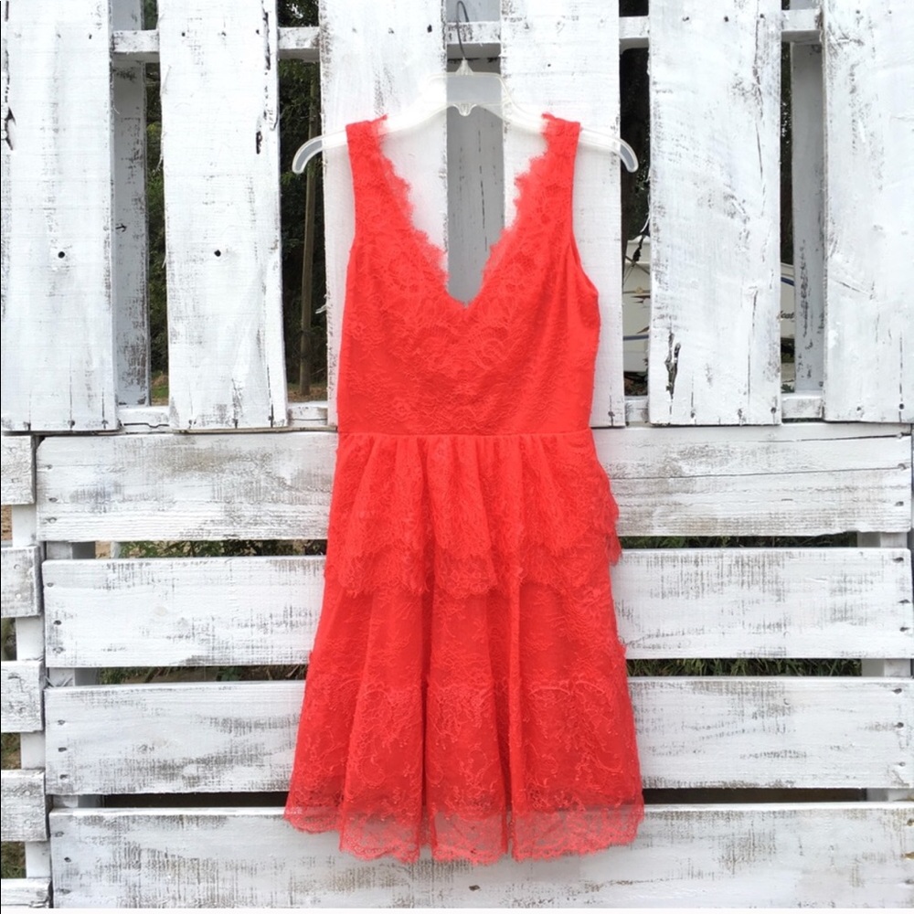 BCBG Max Azria Red Lace Dress